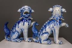  R rstrand Rorstrand Pair c1900 Ceramic Foo Dog Figurines by R rstrand of Sweden - 2316074