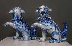  R rstrand Rorstrand Pair c1900 Ceramic Foo Dog Figurines by R rstrand of Sweden - 2316076