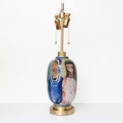  R rstrand Rorstrand Studio CARL HARRY STALHANE HAND DECORATED VASE WITH SAILOR WOMEN 1945 - 4604936