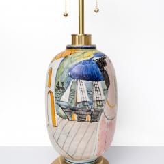  R rstrand Rorstrand Studio CARL HARRY STALHANE HAND DECORATED VASE WITH SAILOR WOMEN 1945 - 4604938
