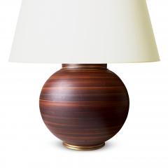  R rstrand Rorstrand Studio Faux Bois Globe Table Lamp by Gunnar Nylund for Rorstrand Lindkoping - 3185684