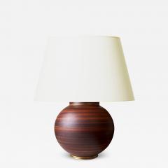  R rstrand Rorstrand Studio Faux Bois Globe Table Lamp by Gunnar Nylund for Rorstrand Lindkoping - 3188861