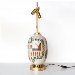  R rstrand Rorstrand Studio OSKAR DAHL LUND LANDSCAPE CERAMIC LAMP FOR RORSTRAND STUDIO SWEDEN 1950 - 4605051
