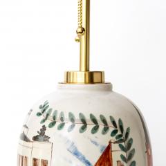  R rstrand Rorstrand Studio OSKAR DAHL LUND LANDSCAPE CERAMIC LAMP FOR RORSTRAND STUDIO SWEDEN 1950 - 4605052