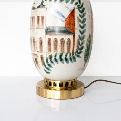  R rstrand Rorstrand Studio OSKAR DAHL LUND LANDSCAPE CERAMIC LAMP FOR RORSTRAND STUDIO SWEDEN 1950 - 4605057