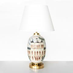  R rstrand Rorstrand Studio OSKAR DAHL LUND LANDSCAPE CERAMIC LAMP FOR RORSTRAND STUDIO SWEDEN 1950 - 4605355