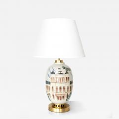  R rstrand Rorstrand Studio OSKAR DAHL LUND LANDSCAPE CERAMIC LAMP FOR RORSTRAND STUDIO SWEDEN 1950 - 4605358
