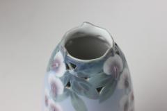  R rstrand Rorstrand Studio R rstrand Art Nouveau Porcelain Reticulated Wisteria Flower Vase 1900 Sweden - 3055552