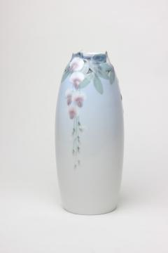  R rstrand Rorstrand Studio R rstrand Art Nouveau Porcelain Reticulated Wisteria Flower Vase 1900 Sweden - 3055561