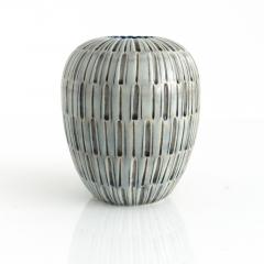  R rstrand Studio GERTRUD LONEGREN TEXTURED NEUTRAL BLUE AND GRAY VASE RORSTRAND 1940S - 2593951