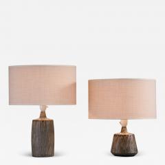  R rstrand Studio Gunnar Nylund a synchronic pair of ceramic table lamps Sweden - 2009952