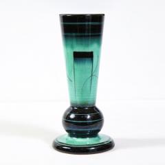  R rstrand Swedish Art Deco Glazed Ceramic Cylindrical Vase by Ilse Claesson for R rstrand - 1866355