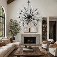  REMAINS LIGHTING 48 Arm Sputnik Chandelier by Remains Lighting Bronzed Finish American Modern - 4723907