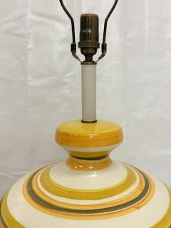  REMAINS LIGHTING A pair of Vintage 1960s Striped Ceramic Table Lamps by Remains Lighting - 4714615