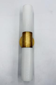  REMAINS LIGHTING Alan Wanzenberg Judson Brass Milk Glass Wall Sconce for Remains Lighting - 4714557