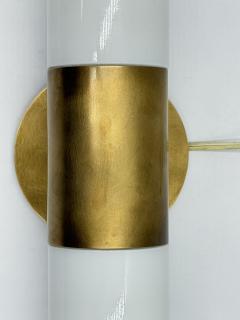  REMAINS LIGHTING Alan Wanzenberg Judson Brass Milk Glass Wall Sconce for Remains Lighting - 4714565