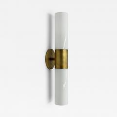 REMAINS LIGHTING Alan Wanzenberg Judson Brass Milk Glass Wall Sconce for Remains Lighting - 4716190