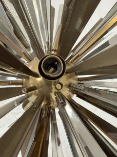  REMAINS LIGHTING Brass Nickel Sunburst Chandelier by Remains Lighting of New York - 4725819