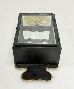  REMAINS LIGHTING English Box Blackened Steel Gilt Mirror Wall Sconce by Heritage Metalworks - 4714591