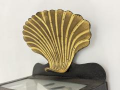  REMAINS LIGHTING English Box Blackened Steel Gilt Mirror Wall Sconce by Heritage Metalworks - 4714598