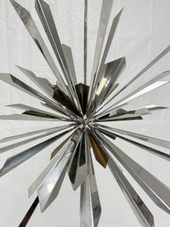  REMAINS LIGHTING Nickel Brass Sunburst Chandelier by Remains Lighting Los Angeles Modern - 4725864
