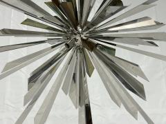  REMAINS LIGHTING Nickel Brass Sunburst Chandelier by Remains Lighting Los Angeles Modern - 4725865
