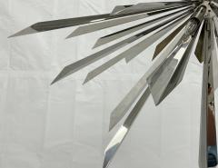 REMAINS LIGHTING Nickel Brass Sunburst Chandelier by Remains Lighting Los Angeles Modern - 4725866