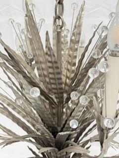  REMAINS LIGHTING Remains Lighting Plume Antique Nickel Glass 12 Arm Chandelier Labeled - 4725842