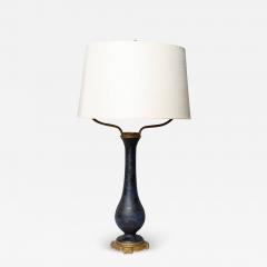  RICHARD BURGSTHAL ART NOUVEAU DARK BLUE P TE DE VERRE TABLE LAMP BY RICHARD BURGSTHAL - 3025099