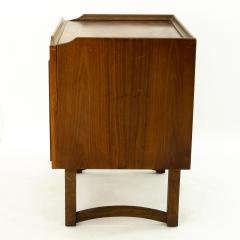  RICHARDSON Richardson Brothers Co Mid Century Walnut Drop Front Record Cabinet - 4065340
