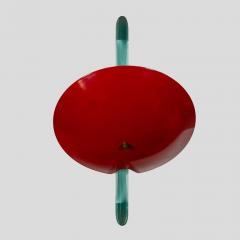  ROBERTO GIULIO RIDA PAIR OF RED COLOUR AND BRASS WALL LIGHTS BY ROBERTO GIULIO RIDA - 3244730