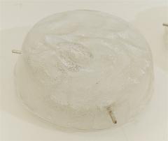  RZB Leuchten Swirl Patterned Ice Glass Flushmounts by RZB Leuchten Pair Available  - 558045
