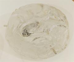  RZB Leuchten Swirl Patterned Ice Glass Flushmounts by RZB Leuchten Pair Available  - 558046