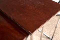  Ralph Lauren Brook Street Nesting Tables Cote DAzur Finish Mahogany Polished Steel Legs - 2491033