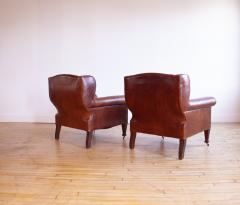  Ralph Lauren Pair of Ralph Lauren Leather Club Chairs - 4657288