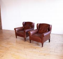  Ralph Lauren Pair of Ralph Lauren Leather Club Chairs - 4657289