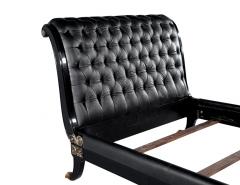  Ralph Lauren Ralph Lauren Clivedon Tufted Black Leather Bed Queen Size - 3995561