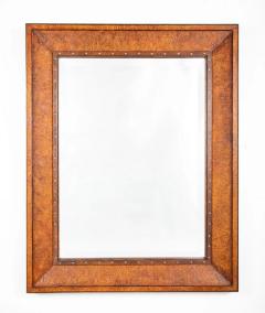 Ralph Lauren Ralph Lauren Labeled Mirror with Rare Embossed Leather Border - 3445016