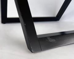 Ralph Lauren Ralph Lauren Mercer Street Round Side Tables Glass Tops X Frame Bases Pair - 4571977