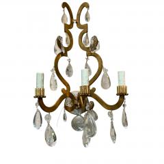  Ralph Lauren Ralph Lauren Rock Crystal Italian Wall Light Sconce - 4615717