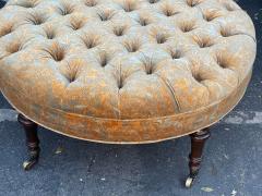 Ralph Lauren Ralph Lauren Round Tufted Ottoman W Kravet Couture Paisley Velvet - 2212980