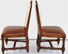  Ralph Lauren Ralph Lauren Spanish Colonial Mahogany Leather Dining Chairs Set of 4 - 1859288