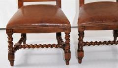  Ralph Lauren Ralph Lauren Spanish Colonial Mahogany Leather Dining Chairs Set of 4 - 1859291