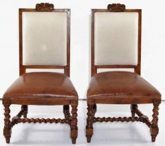  Ralph Lauren Ralph Lauren Spanish Colonial Mahogany Leather Dining Chairs Set of 4 - 1859292