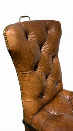  Ralph Lauren Ralph Lauren Tufted Brown Leather Desk Chair - 4581363