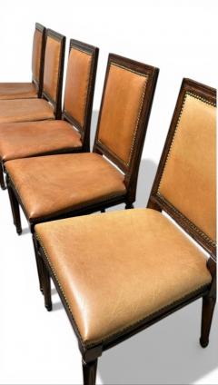  Ralph Lauren Set of 10 Ralph Lauren Louis XVI Leather Dining Chairs - 4581349