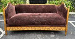  Ralph Lauren Style Neoclassical Carved Italian Daybed Sofa in Ralph Lauren Paisley Velvet - 3049614