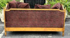  Ralph Lauren Style Neoclassical Carved Italian Daybed Sofa in Ralph Lauren Paisley Velvet - 3049619