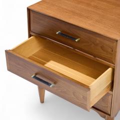  Ramseur Furniture Co Ramseur Mid Century Walnut 3 Drawer Nightstands Pair - 4385746