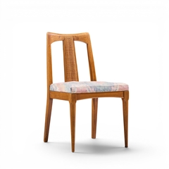  Ramseur Furniture Co Ramseur Mid Century Walnut and Cane Dining Chairs Set of 6 - 4705050